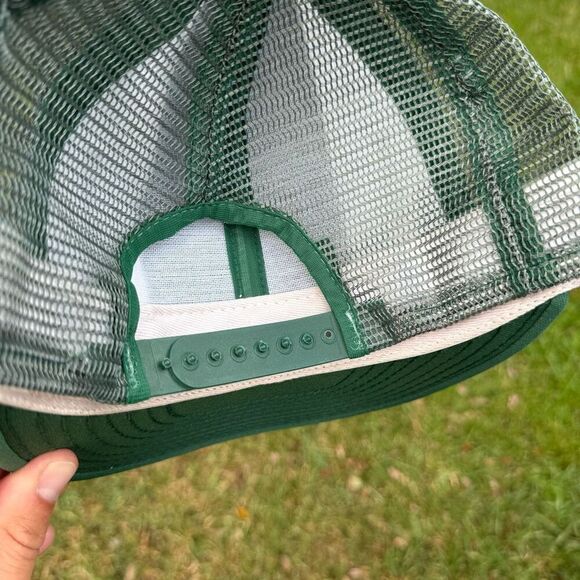 Vintage Miami Hurricanes AJD Lucky Stripes Mesh Trucker Snapback Hat - Picture 4 of 5